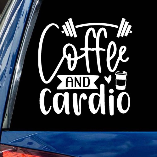 Coffee and cardio decal - coffee,
