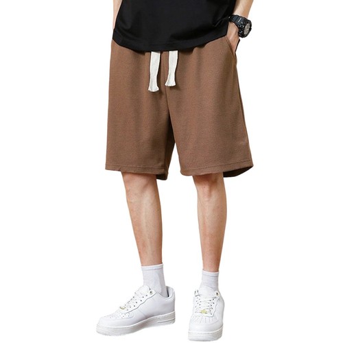 Men waffle texture gym shorts - waffle,